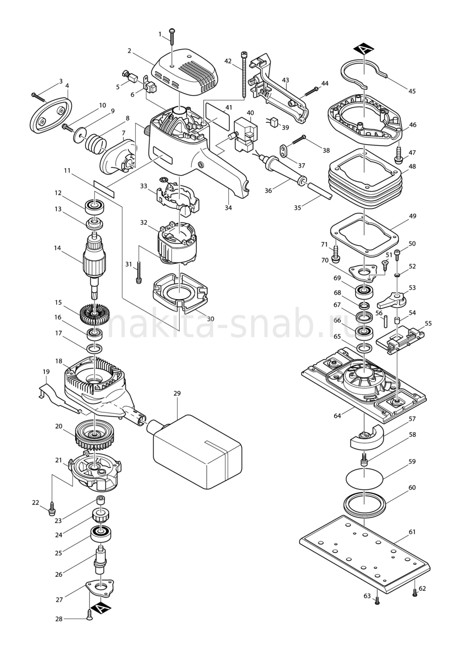 Деталировка(Запчасти) Makita 9046