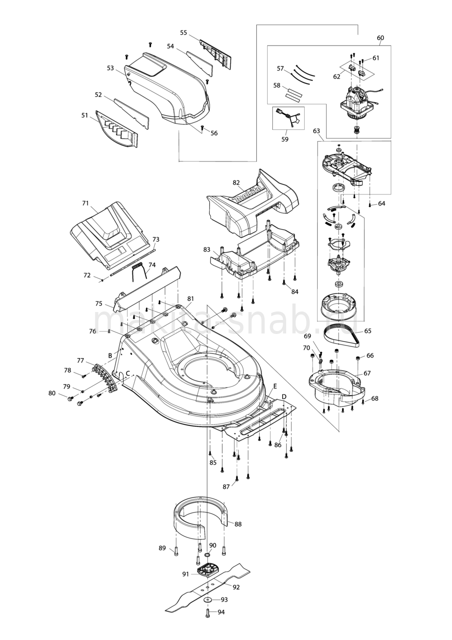 Makita elm3720 схема