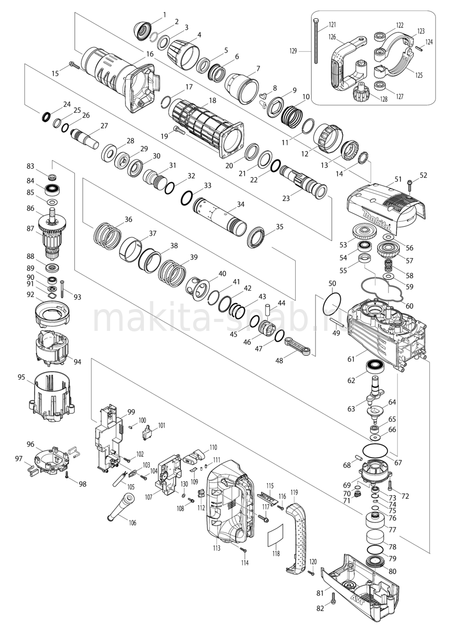 Makita hm1214 store