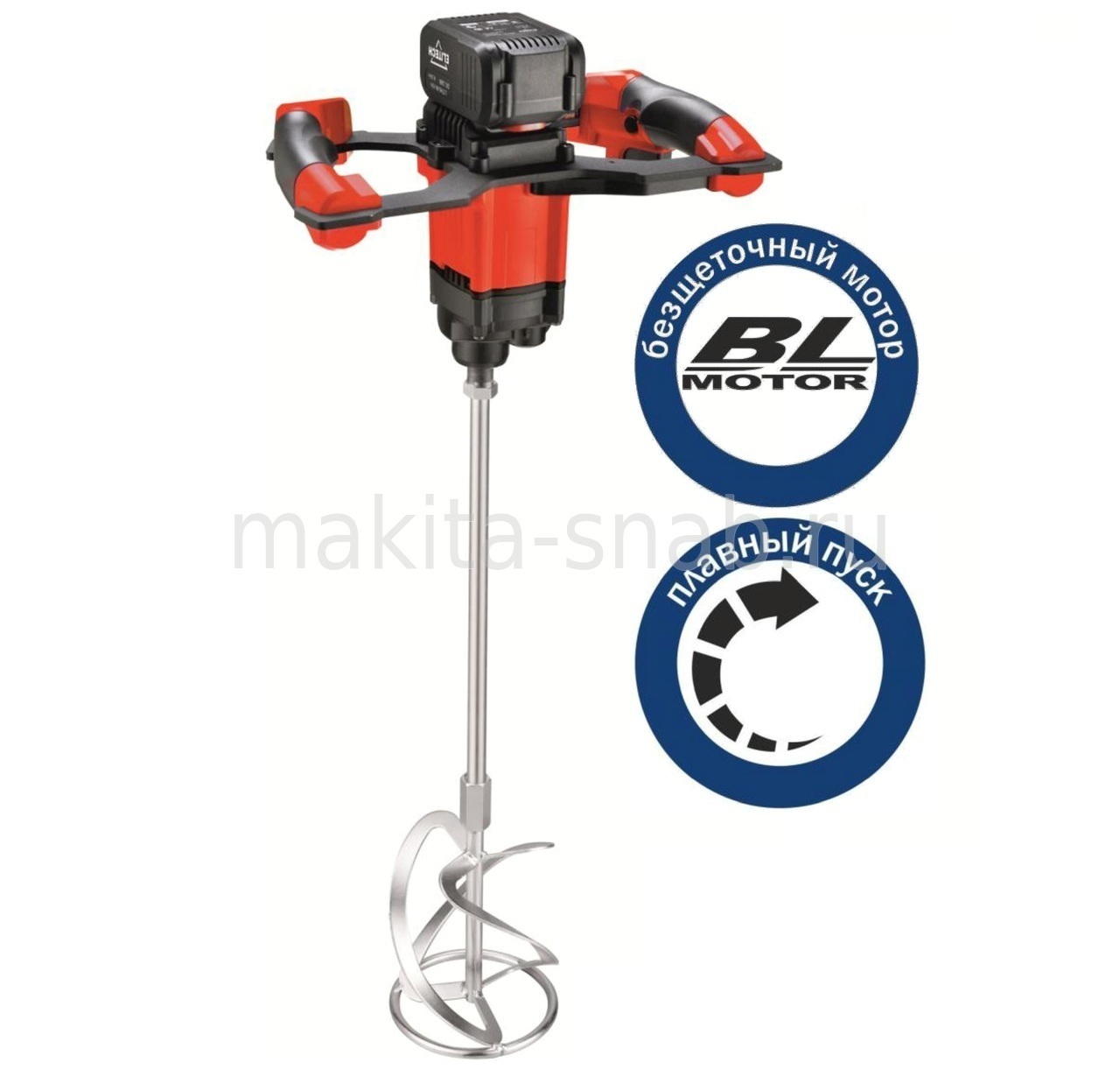 Аккумуляторная дрель-миксер Elitech МСА 18БЛ с АКБ и ЗУ в комплекте