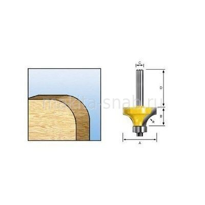 Фреза кромочная калевочная с опорным подшипником Makita D-48533 1633910863