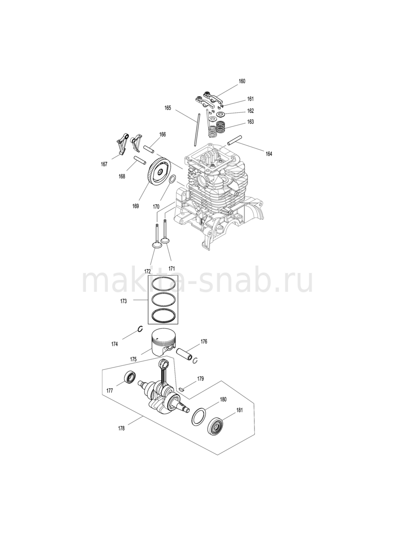 Деталировка(Запчасти) Makita EM4350RH 1248463505