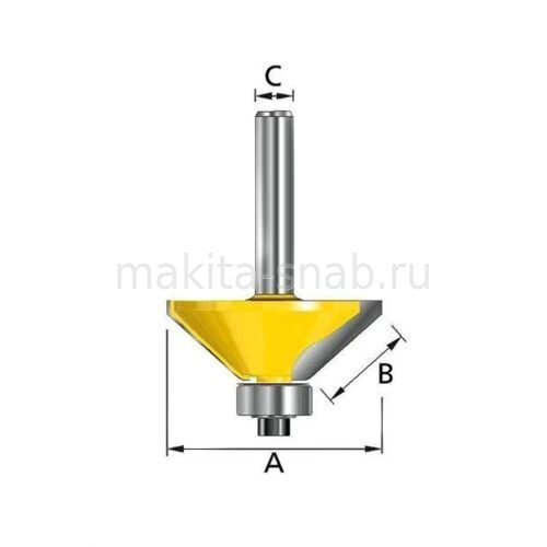 Фреза кромочная конусная с опорным подшипником Makita D-11508