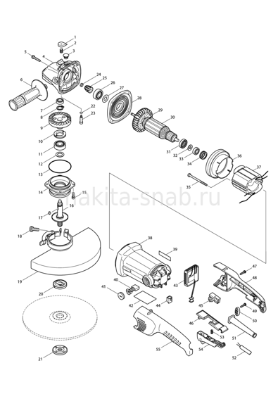 Деталировка(Запчасти) Makita GA9010C