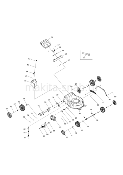 Деталировка(Запчасти) Makita ELM4612 1248366705