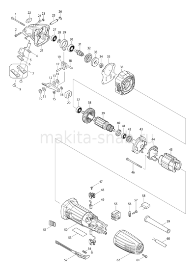 Деталировка(Запчасти) Makita JS1000