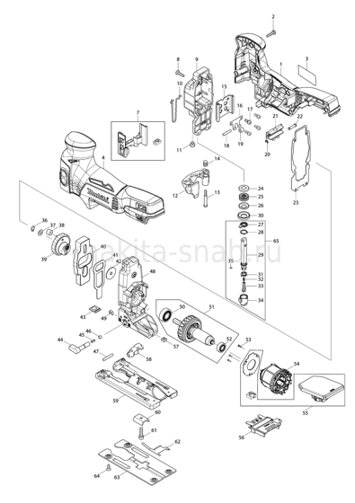 Деталировка(Запчасти) Makita DJV181