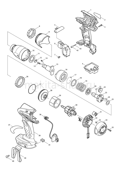 Деталировка(Запчасти) Makita BTW251