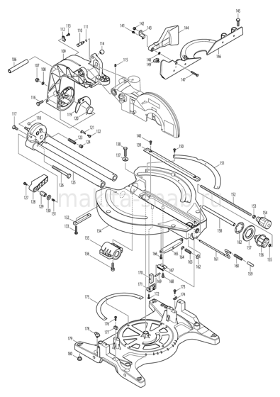 Деталировка(Запчасти) Makita LS1214 1277229905