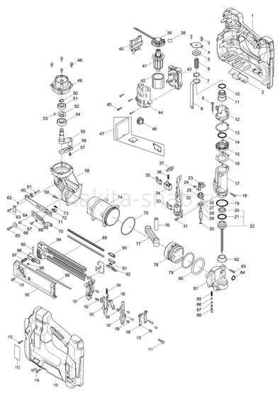 Деталировка(Запчасти) Makita DBN500