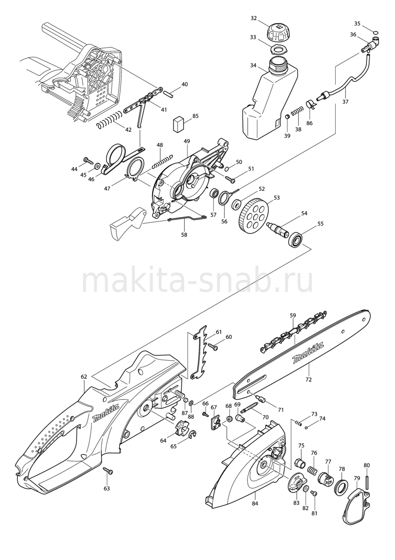 Деталировка(Запчасти) Makita UC3020A 1283528505