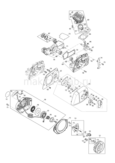 Деталировка(Запчасти) Makita EA3501F 1246194105