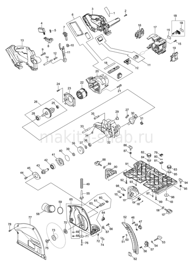 Деталировка(Запчасти) Makita DSP601