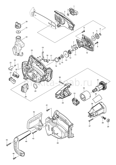 Деталировка(Запчасти) Makita BUC122