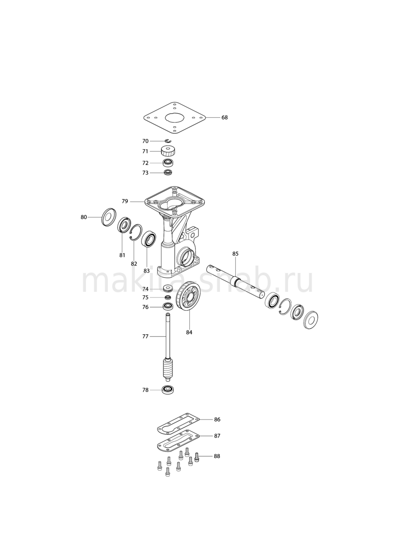 Деталировка(Запчасти) Makita BUK360 1229240705