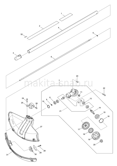 Деталировка(Запчасти) Makita EM403MP