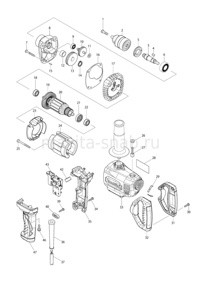 Деталировка(Запчасти) Makita DS4010