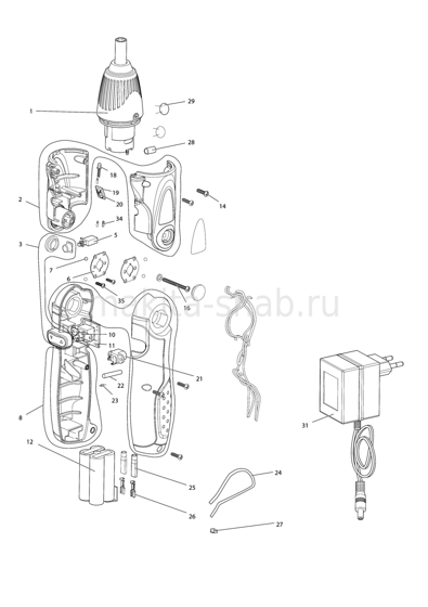 Деталировка(Запчасти) Makita 6723DW