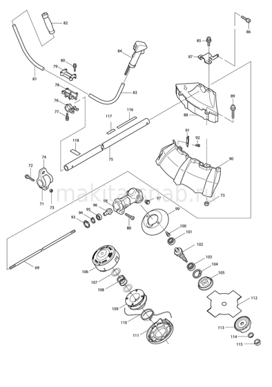 Деталировка(Запчасти) Makita EM2500U 1248371705