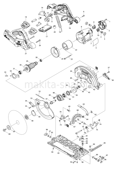 Деталировка(Запчасти) Makita DHS710