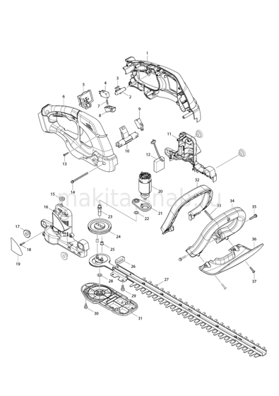 Деталировка(Запчасти) Makita BUH521