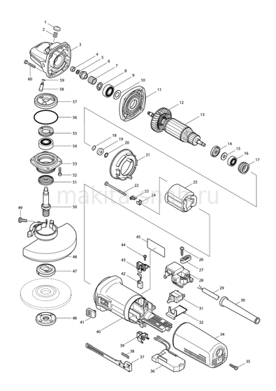 Деталировка(Запчасти) Makita 9562CH