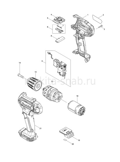 Деталировка(Запчасти) Makita HP333D