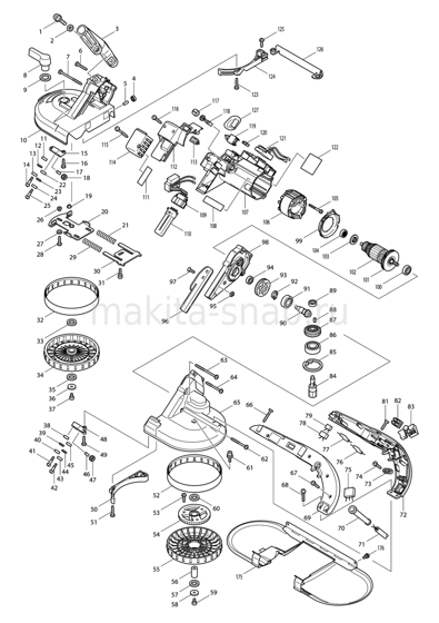 Деталировка(Запчасти) Makita 2107FW