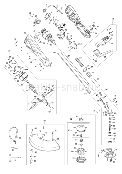 Деталировка(Запчасти) Makita UR3502