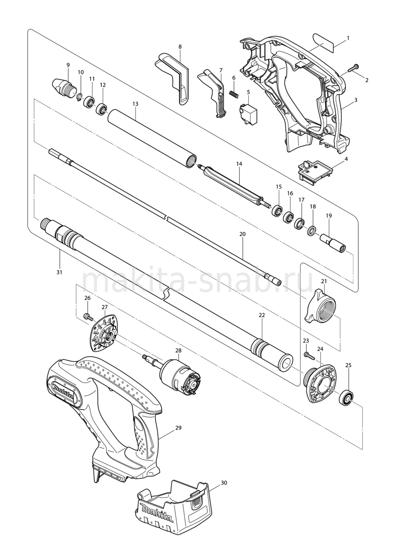 Деталировка(Запчасти) Makita BVR450