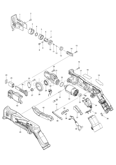 Деталировка(Запчасти) Makita JR100D