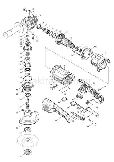 Деталировка(Запчасти) Makita GA5021