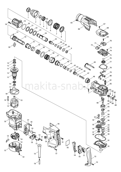 Деталировка(Запчасти) Makita HR3540C