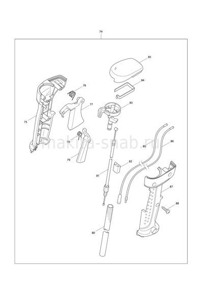 Деталировка(Запчасти) Makita EM4351UH 1248550105