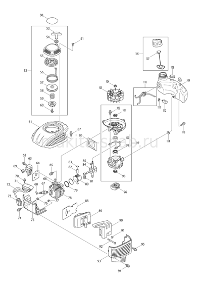 Деталировка(Запчасти) Makita EH6000S 1246354505