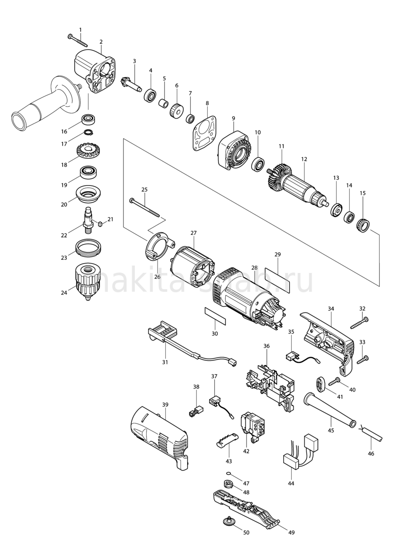 Деталировка(Запчасти) Makita DA3011F