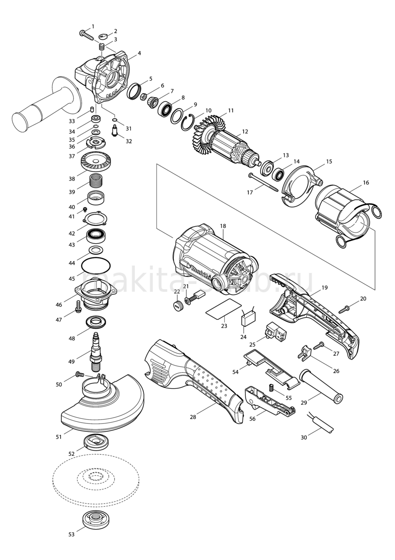 Деталировка(Запчасти) Makita GA6021