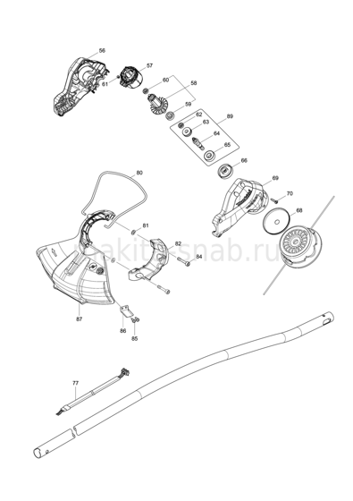 Деталировка(Запчасти) Makita DUR189 1245673105