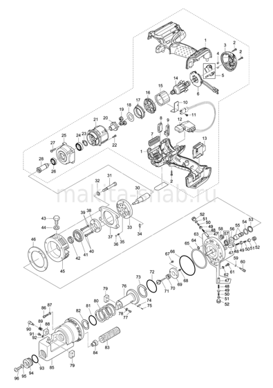 Деталировка(Запчасти) Makita DSC162R