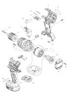 Деталировка(Запчасти) Makita DHP481