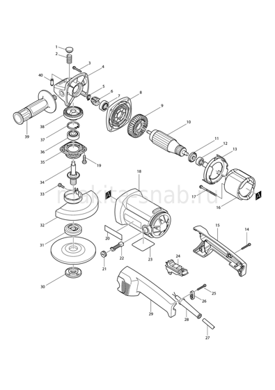 Деталировка(Запчасти) Makita 9016B