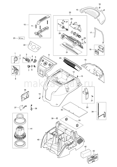 Деталировка(Запчасти) Makita VC4210M