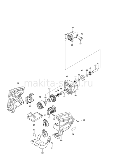 Деталировка(Запчасти) Makita DUX60 1245707305