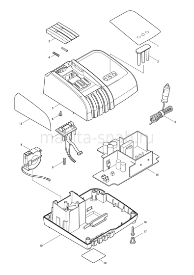 Деталировка(Запчасти) Makita DC18SE