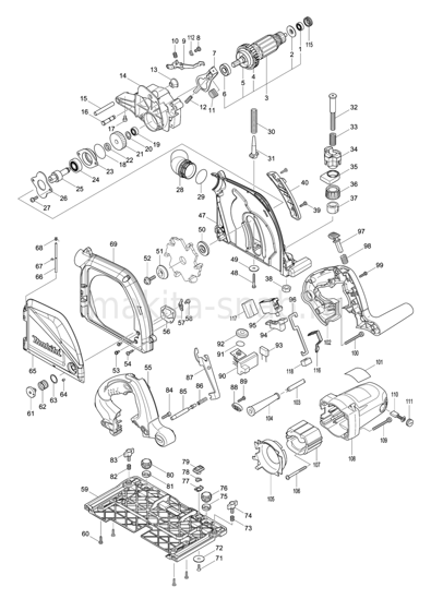 Деталировка(Запчасти) Makita CA5000