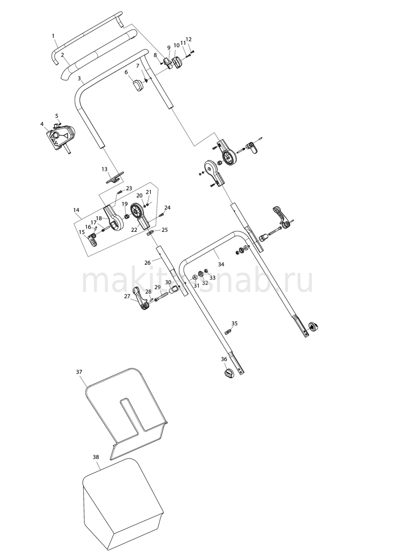 Деталировка(Запчасти) Makita UV3600