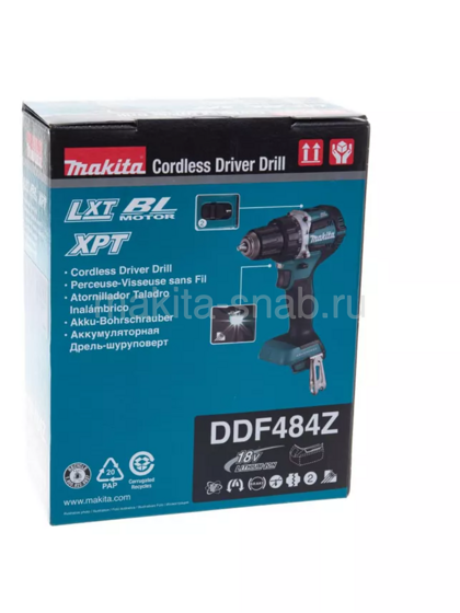 Аккумуляторная дрель-шуруповерт Makita DDF484Z 1927999510