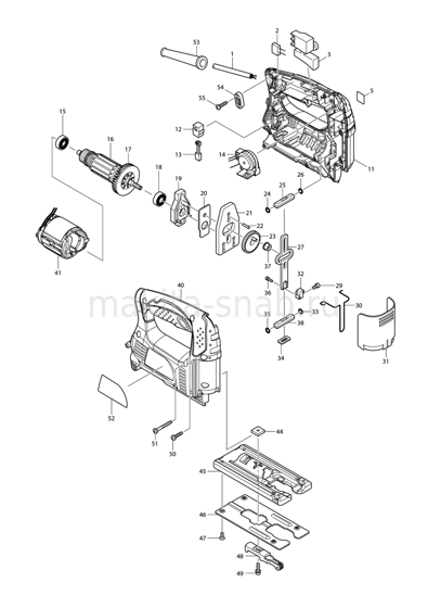 Деталировка(Запчасти) Makita 4327