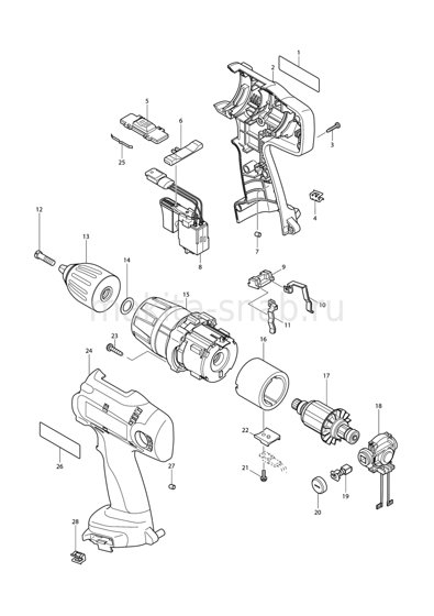 Деталировка(Запчасти) Makita 8414D