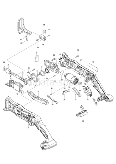 Деталировка(Запчасти) Makita DJR185